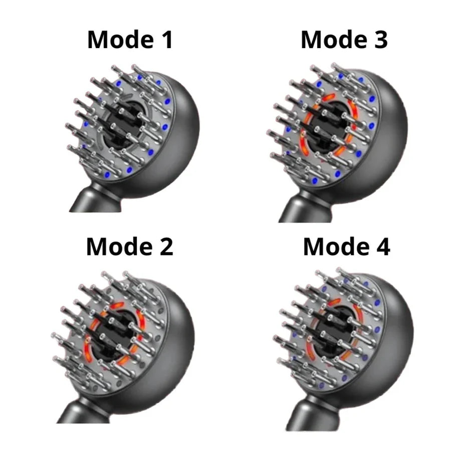 HexoScalp™ 4-in-1 hoofdhuidmassager en haarverzorgingskam