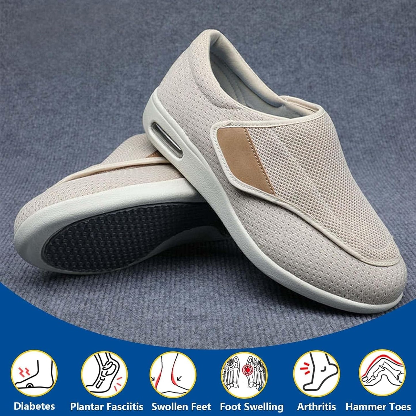 HexoComfy™ Comfortabele Brede Schoenen voor Diabetici