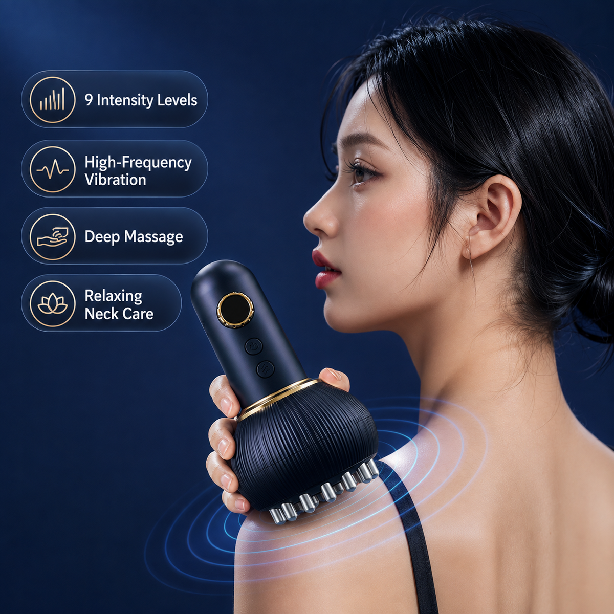 HexoMassage™ Elektrische Gua Sha-massager met warmte voor nek, schouders en rug