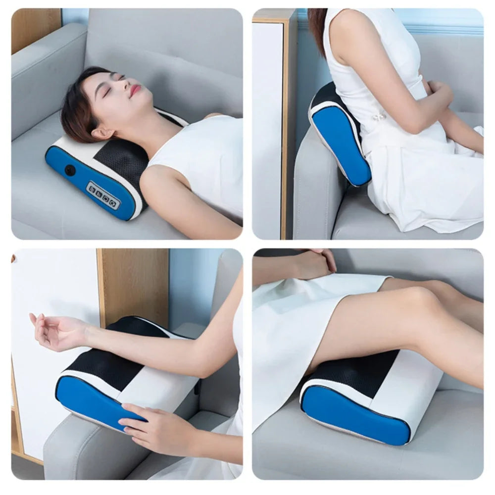 HexoEase™ Shiatsu Massagekussen voor nek, rug en schouderontspanning