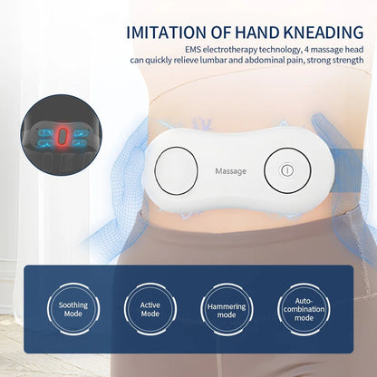 HexoRelief™ EMS Buik- en Rugmassager Voor Pijnverlichting en Ontspanning