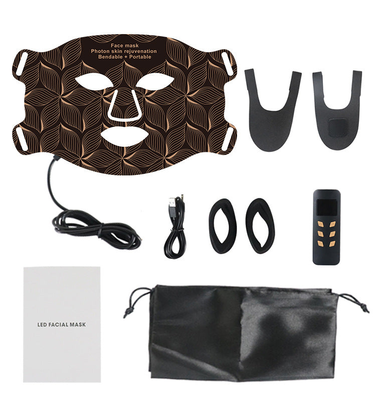 HexoGlow™ LED Siliconen Gezichtsmasker – 8-Kleuren Fotonentherapie