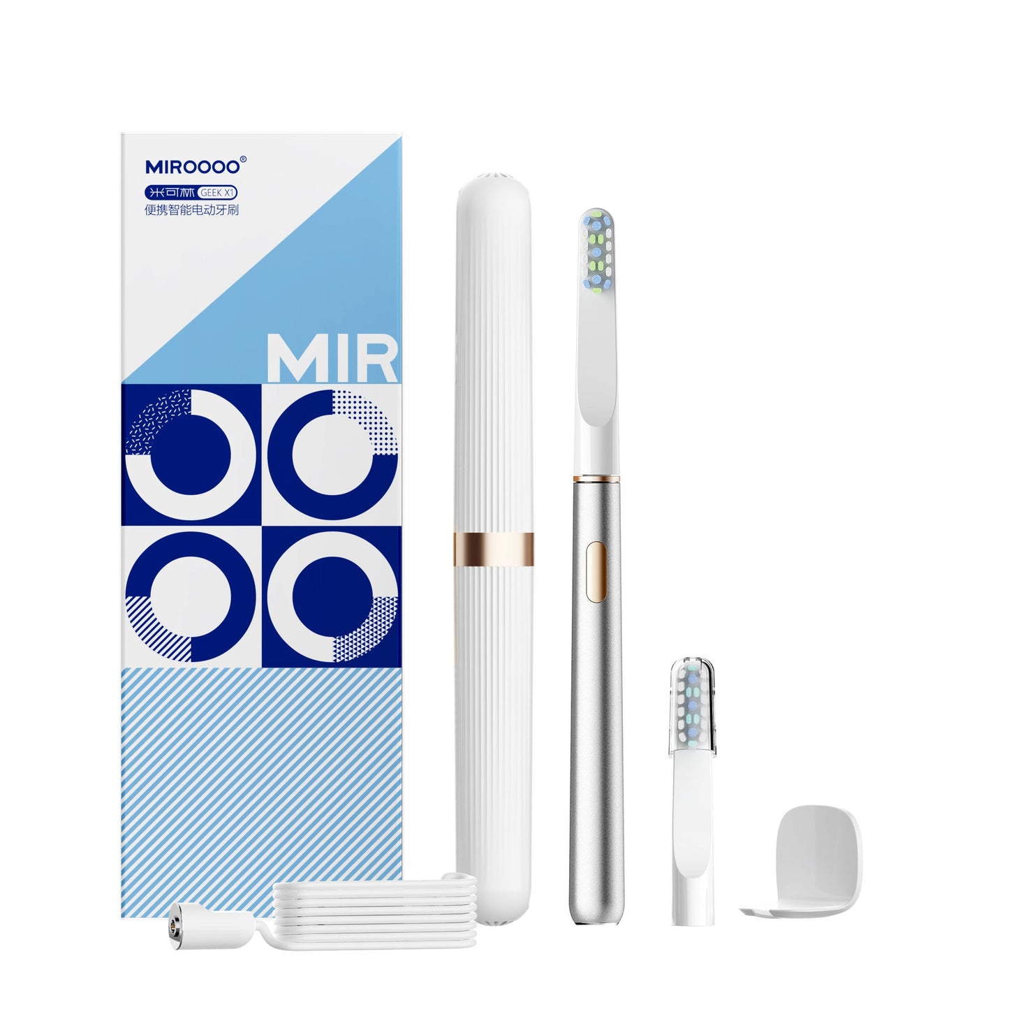 MIROOOO™ – sonische elektrische tandenborstel met slimme vibratie en magnetische oplader