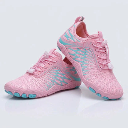 HexoComfy Women's Orthopedic Walking Shoes - Pink angle 5