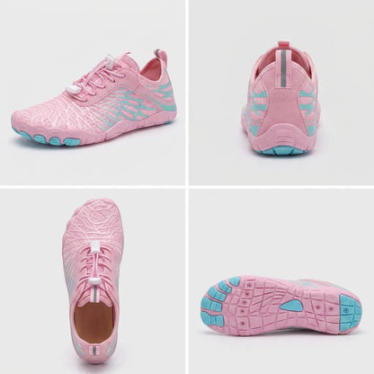 HexoComfy Women's Orthopedic Walking Shoes - Pink angle 6