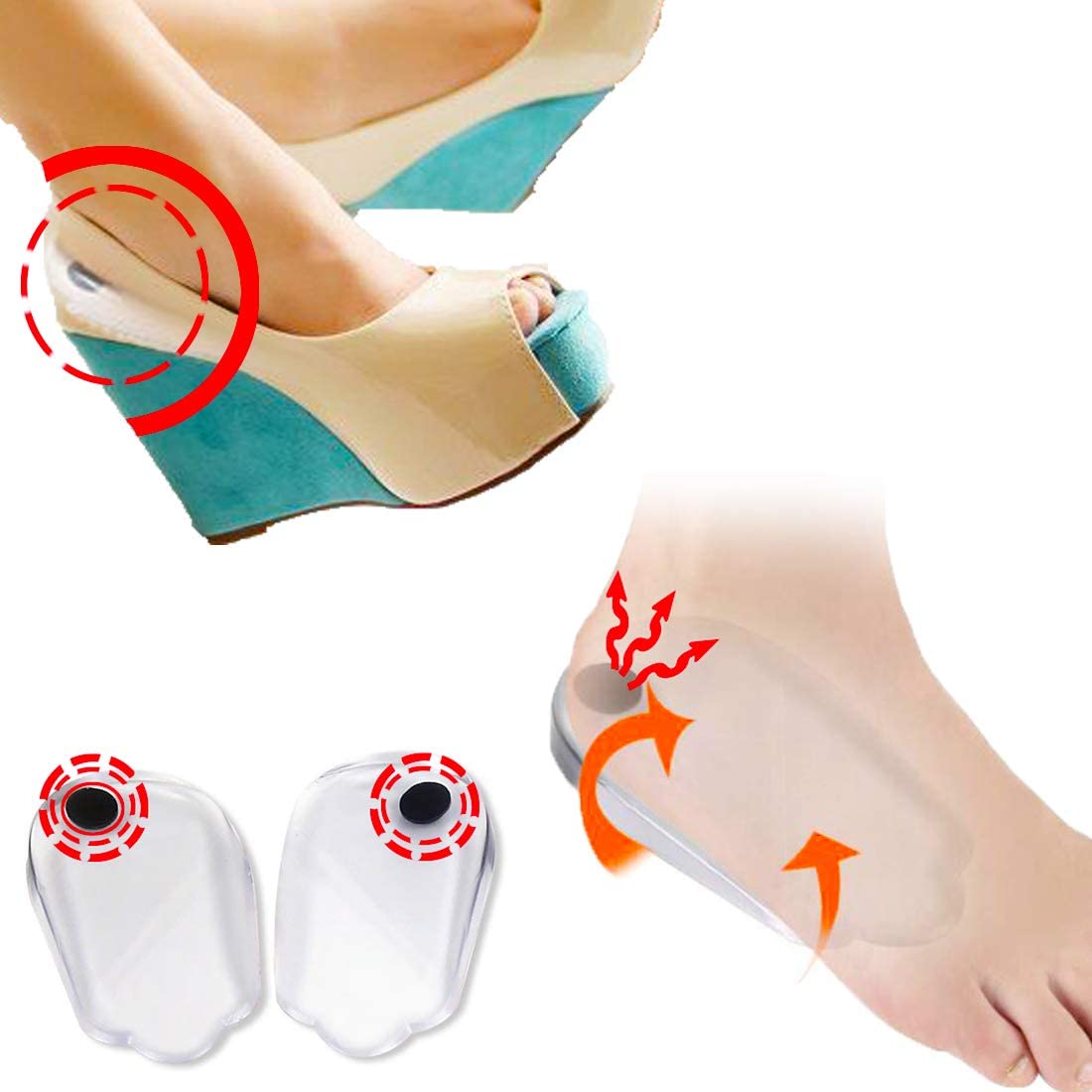 HexoAlign™ Magnetische Gel-inlegzolen voor Pijnverlichting, Houdingscorrectie en Voetondersteuning