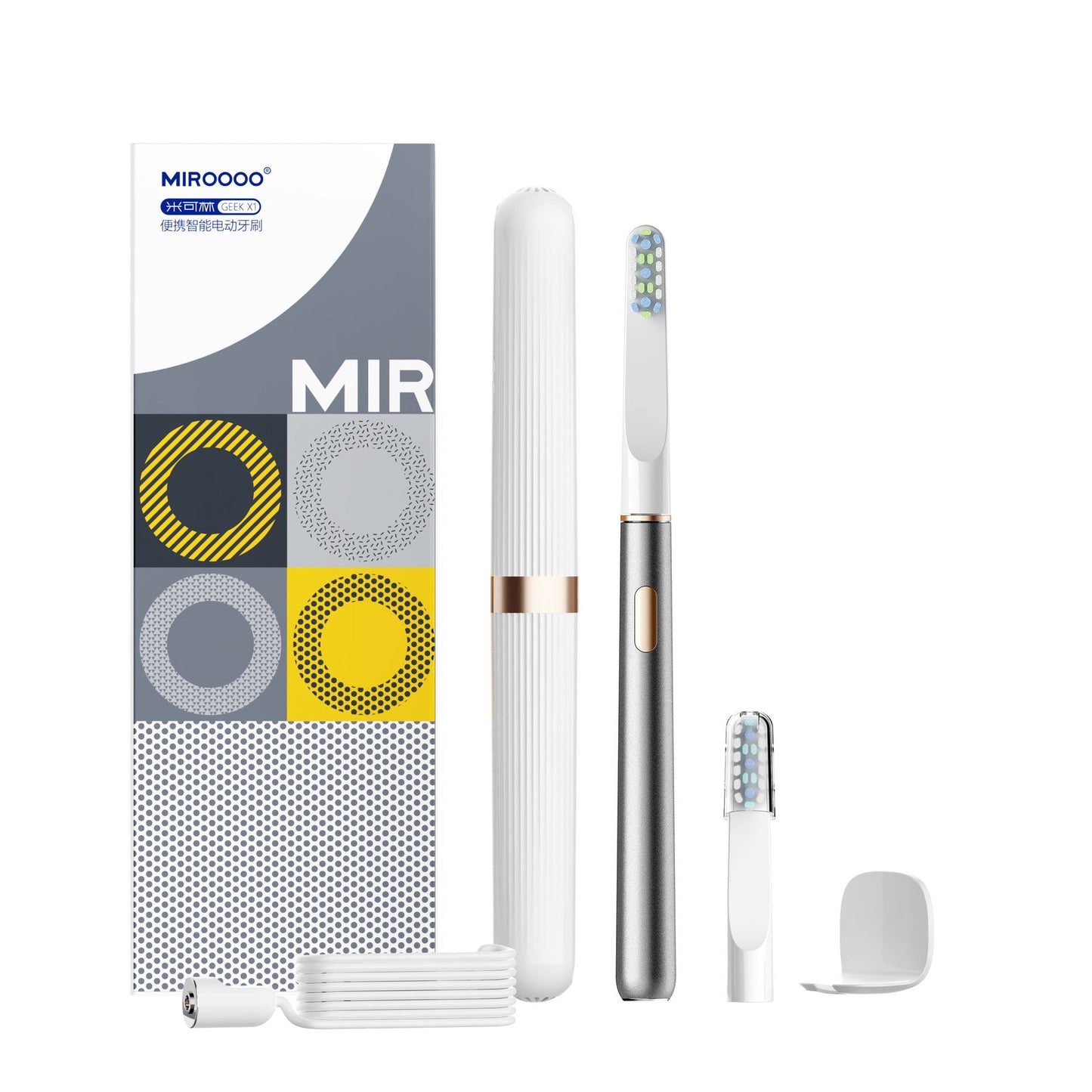 MIROOOO™ – sonische elektrische tandenborstel met slimme vibratie en magnetische oplader