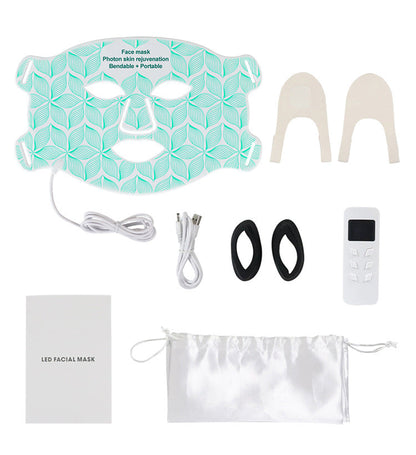 HexoGlow™ LED Siliconen Gezichtsmasker – 8-Kleuren Fotonentherapie