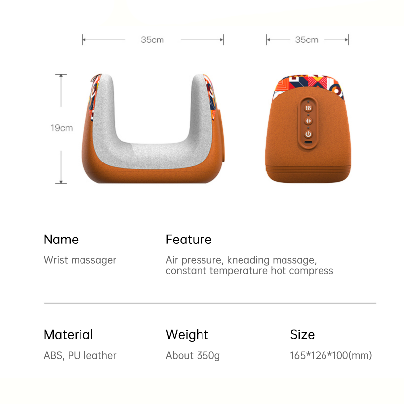 HexoFlex™ – 4-in-1 Verwarmde Polsmassager met Compressie & Warmtetherapie