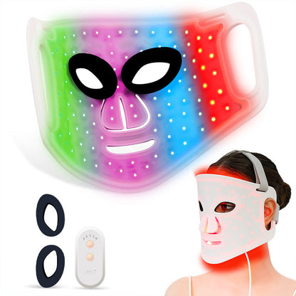 HexoGlow™ – LED-lichttherapiemasker voor gezicht & halsverjonging met 7 kleuren huidverzorging