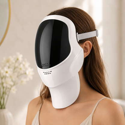 HexoGlow™ LED-gezichts- en nekmasker met 7 kleuren lichttherapie