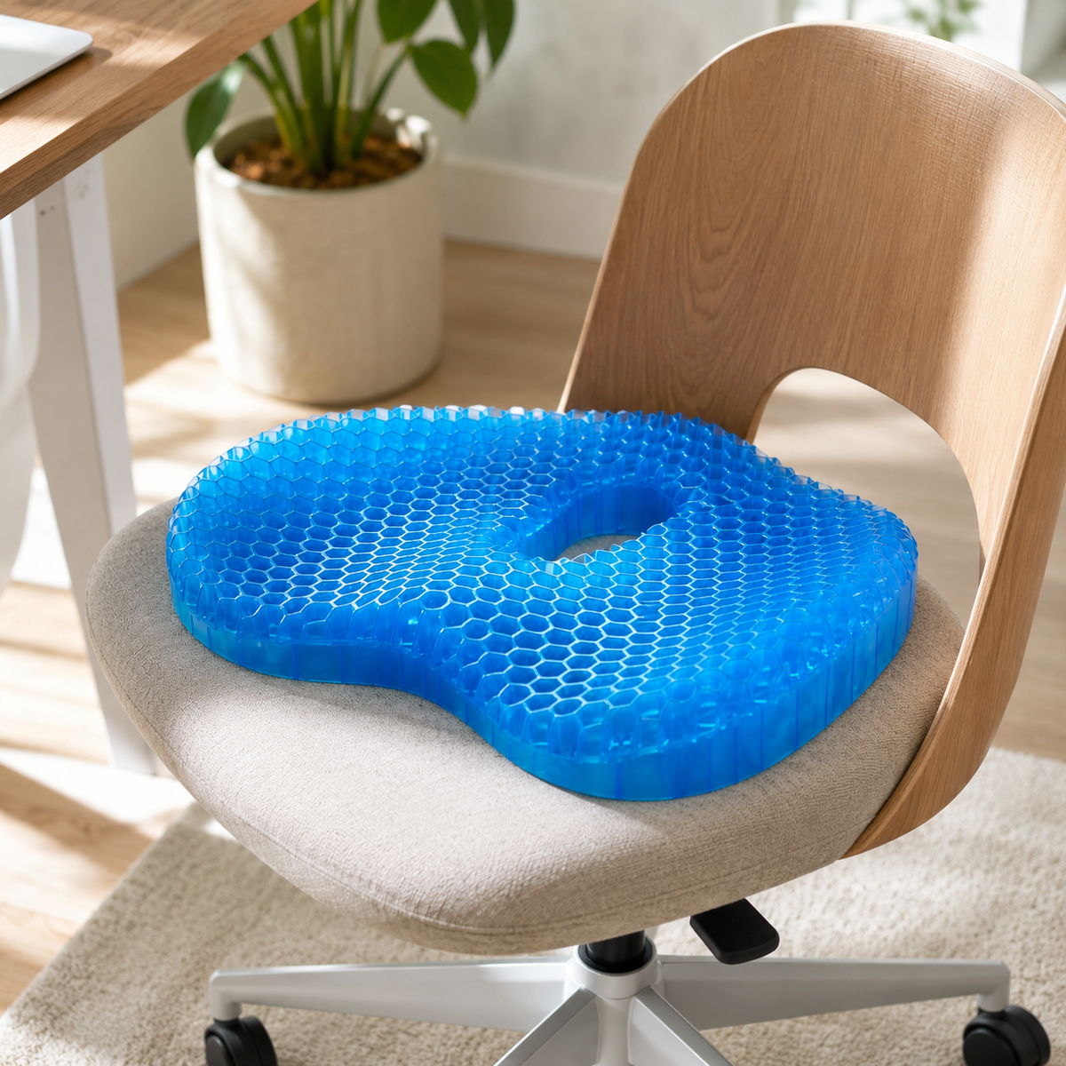 HexoCool™ Gel-zitkussen met honingraatstructuur voor kantoor, auto en thuis