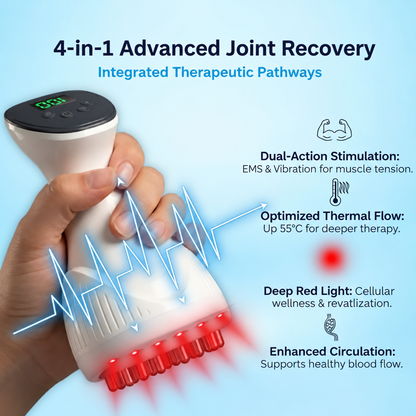 HexoLux™ 4-in-1 lichaamsmassager met warmte, EMS en roodlichttherapie