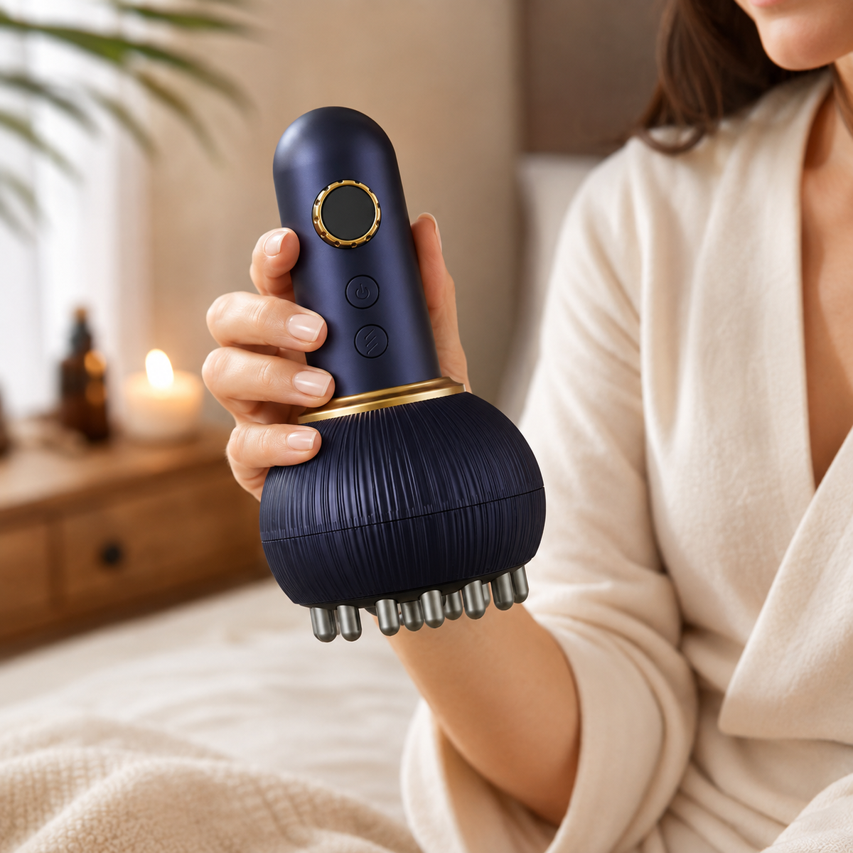 HexoMassage™ Elektrische Gua Sha-massager met warmte voor nek, schouders en rug