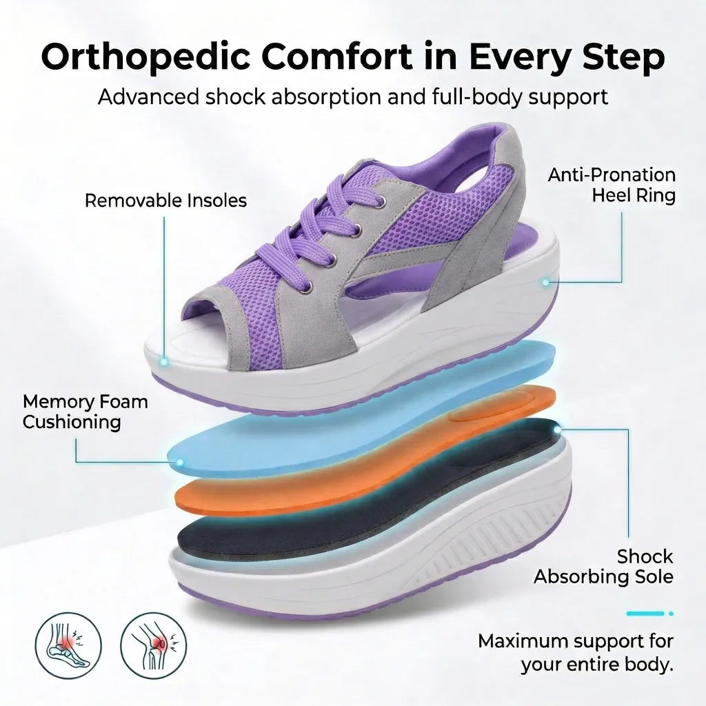 HexoComfy™ Women's Orthopedic Sandals with Breathable Mesh 8