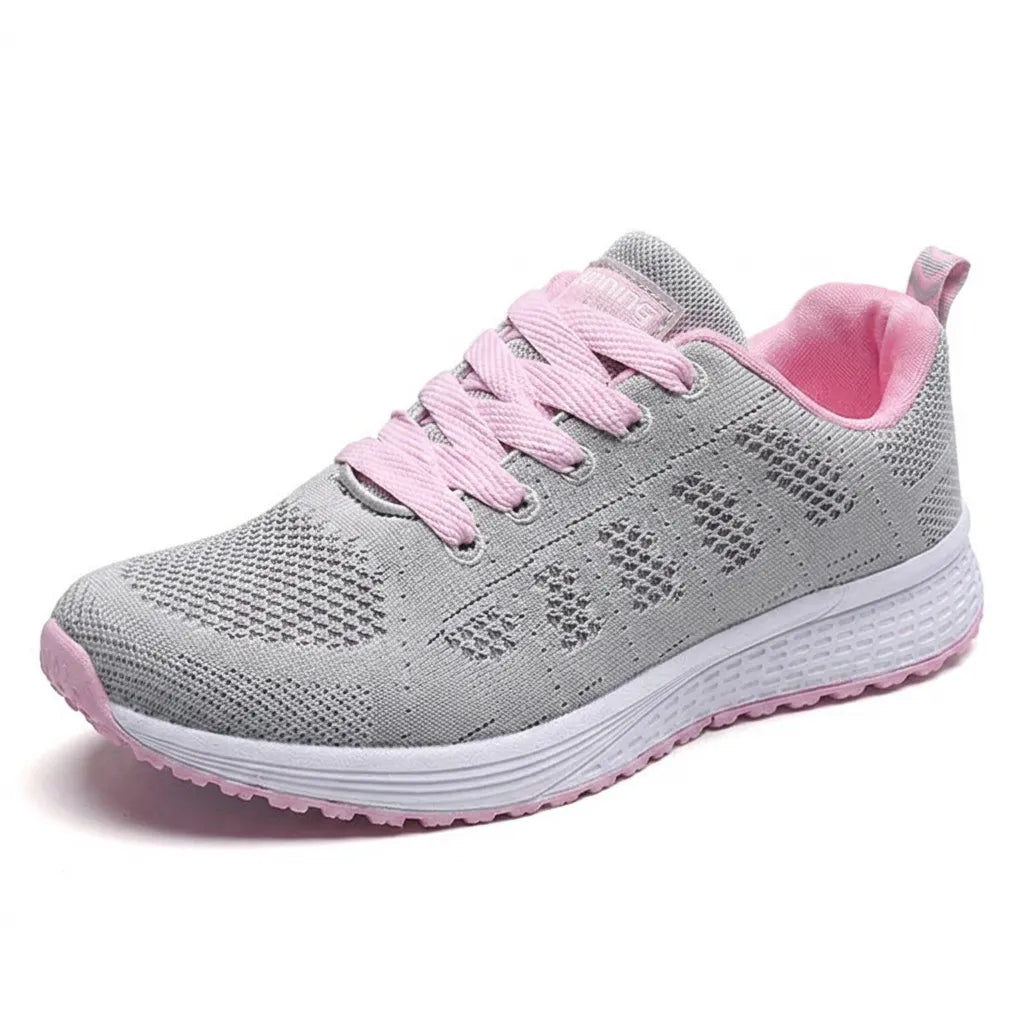 HexoComfy™ Men's Orthopedic Knit Shoes in Grey & Pink