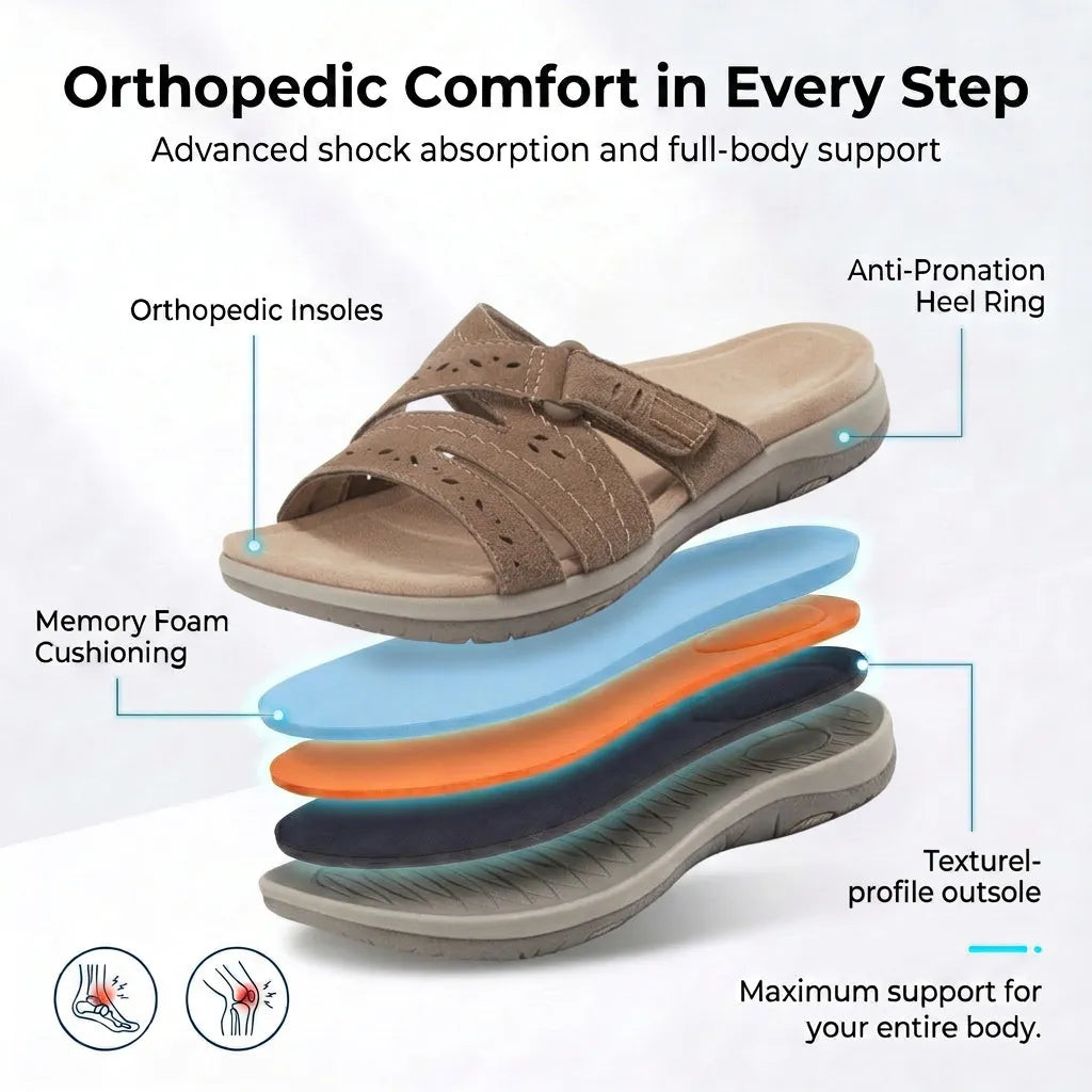 HexoComfy™ Women's Orthopedic Sandals for All-Day Comfort 2